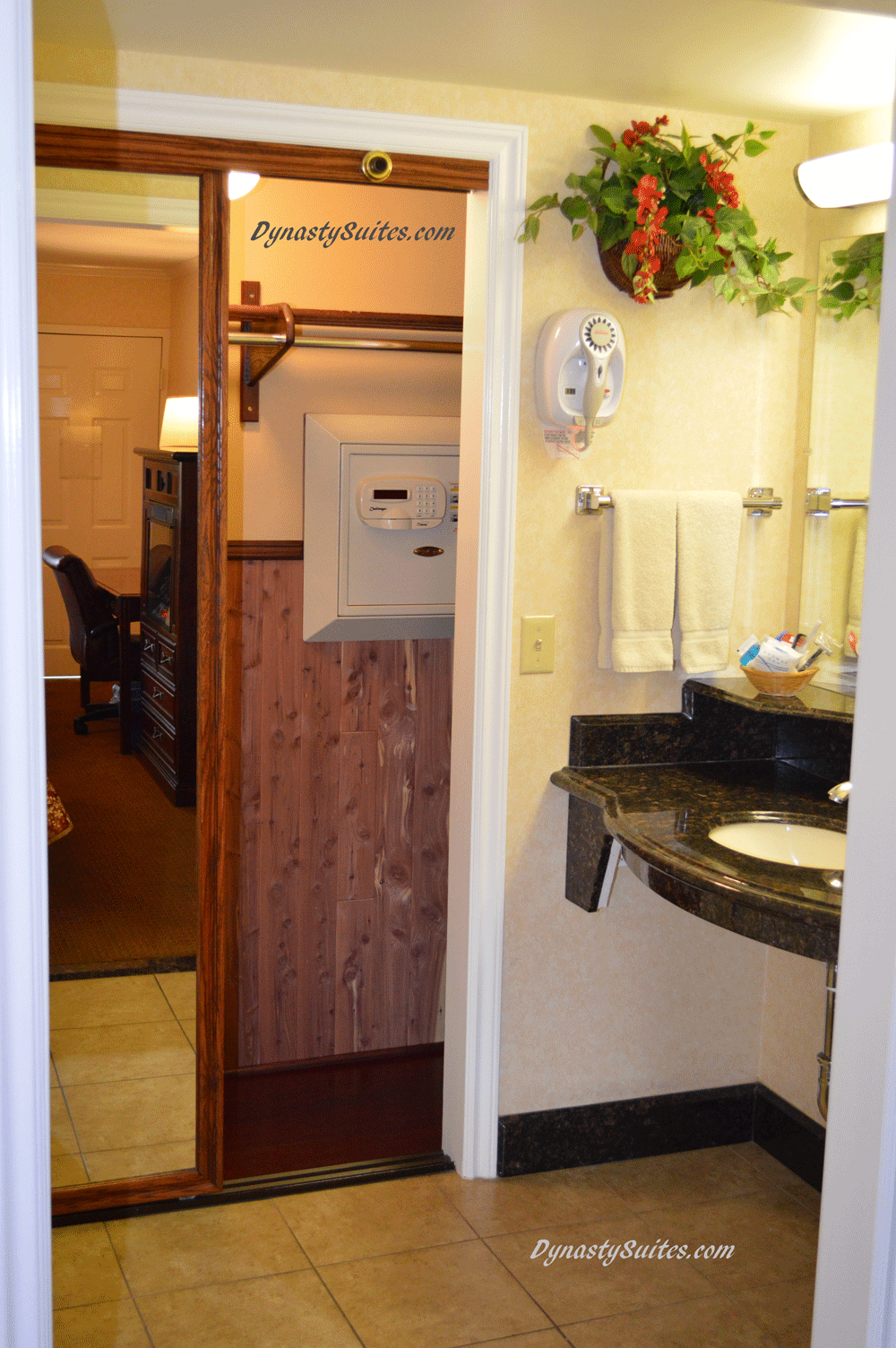 closet and vanity sink photo